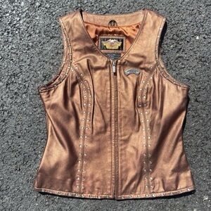 Harley-Davidson Copper Leather Vest